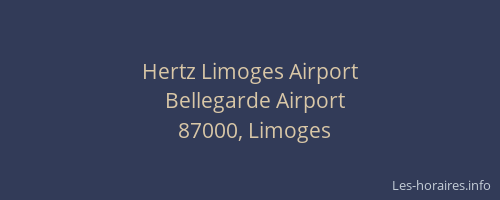 Hertz Limoges Airport