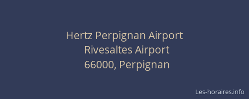 Hertz Perpignan Airport