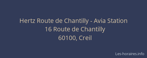 Hertz Route de Chantilly - Avia Station