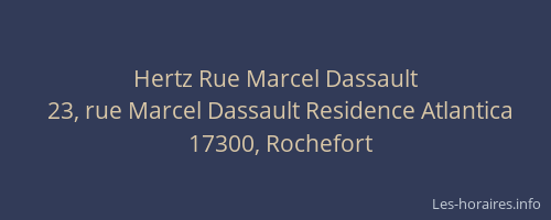 Hertz Rue Marcel Dassault