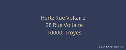 Hertz Rue Voltaire