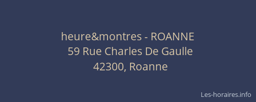 heure&montres - ROANNE