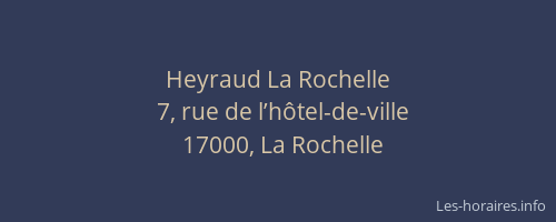 Heyraud La Rochelle