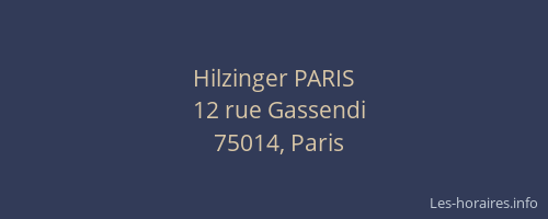 Hilzinger PARIS