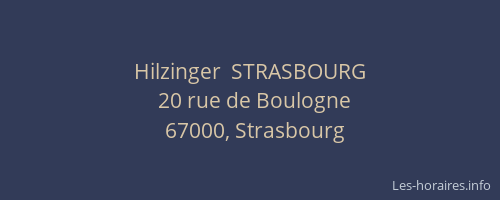 Hilzinger  STRASBOURG