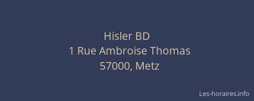 Hisler BD
