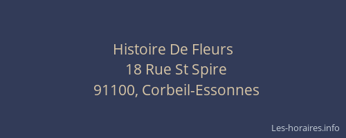 Histoire De Fleurs