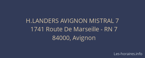 H.LANDERS AVIGNON MISTRAL 7