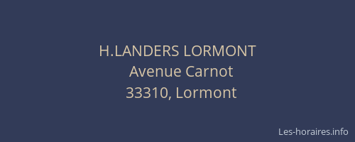 H.LANDERS LORMONT