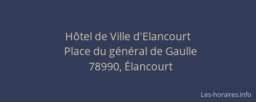 Hôtel de Ville d'Elancourt