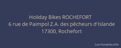 Holiday Bikes ROCHEFORT