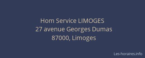 Hom Service LIMOGES