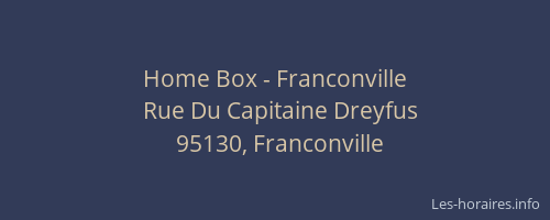 Home Box - Franconville