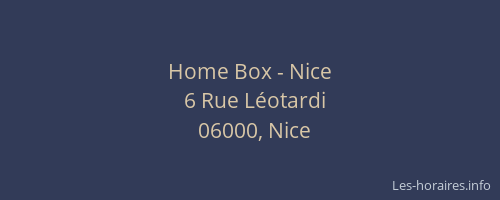 Home Box - Nice