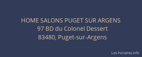 HOME SALONS PUGET SUR ARGENS