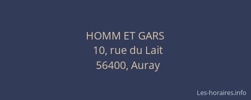 HOMM ET GARS