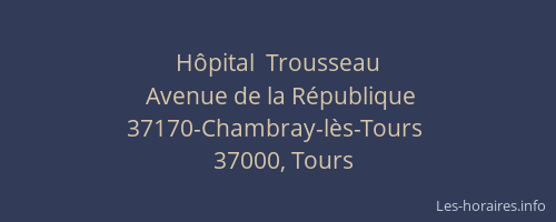 Hôpital  Trousseau