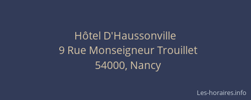 Hôtel D'Haussonville
