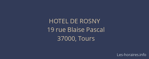 HOTEL DE ROSNY