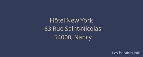 Hôtel New York
