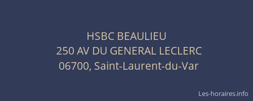 HSBC BEAULIEU