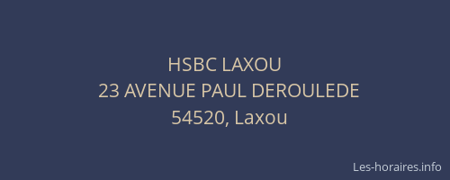 HSBC LAXOU