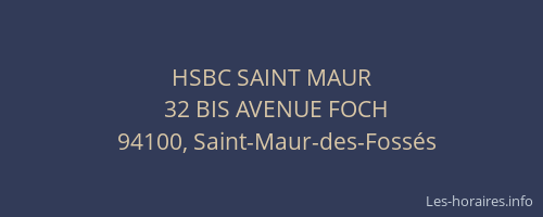 HSBC SAINT MAUR
