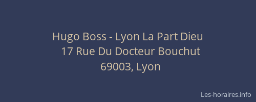 Hugo Boss - Lyon La Part Dieu