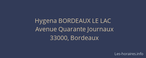 Hygena BORDEAUX LE LAC