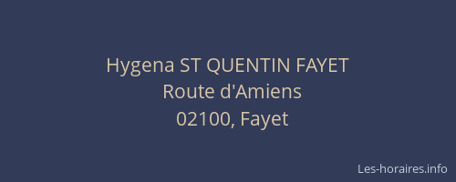 Hygena ST QUENTIN FAYET