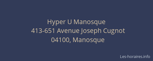 Hyper U Manosque