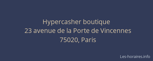 Hypercasher boutique