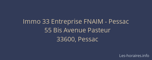 Immo 33 Entreprise FNAIM - Pessac