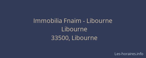 Immobilia Fnaim - Libourne