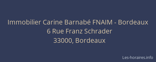 Immobilier Carine Barnabé FNAIM - Bordeaux