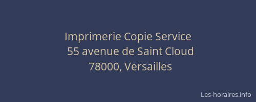 Imprimerie Copie Service