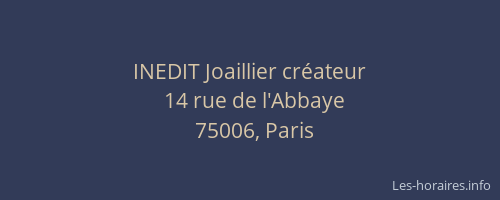 INEDIT Joaillier créateur