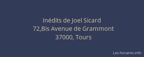 Inédits de Joel Sicard