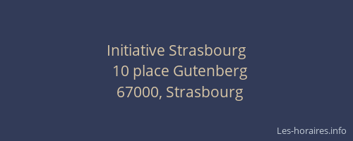 Initiative Strasbourg