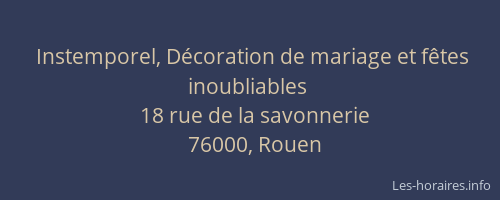 Instemporel, Décoration de mariage et fêtes inoubliables