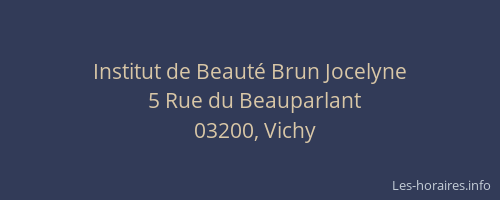 Institut de Beauté Brun Jocelyne