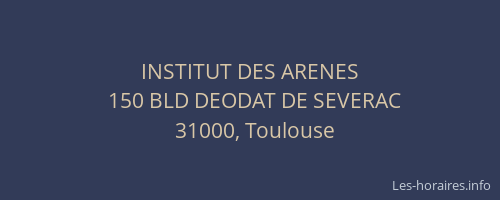 INSTITUT DES ARENES