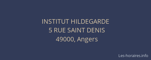 INSTITUT HILDEGARDE