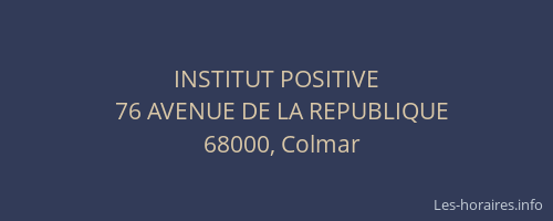 INSTITUT POSITIVE