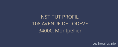 INSTITUT PROFIL