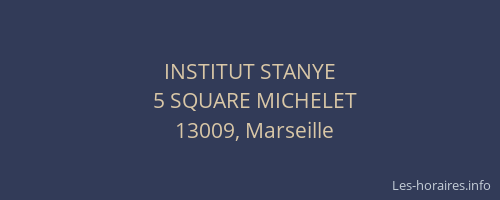 INSTITUT STANYE