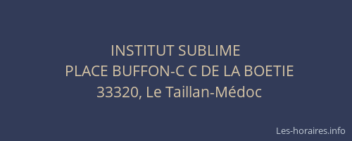 INSTITUT SUBLIME