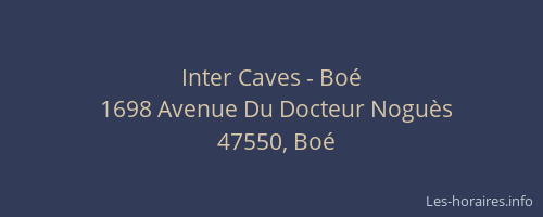 Inter Caves - Boé