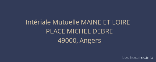 Intériale Mutuelle MAINE ET LOIRE