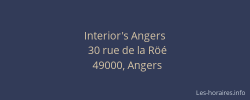 Interior's Angers